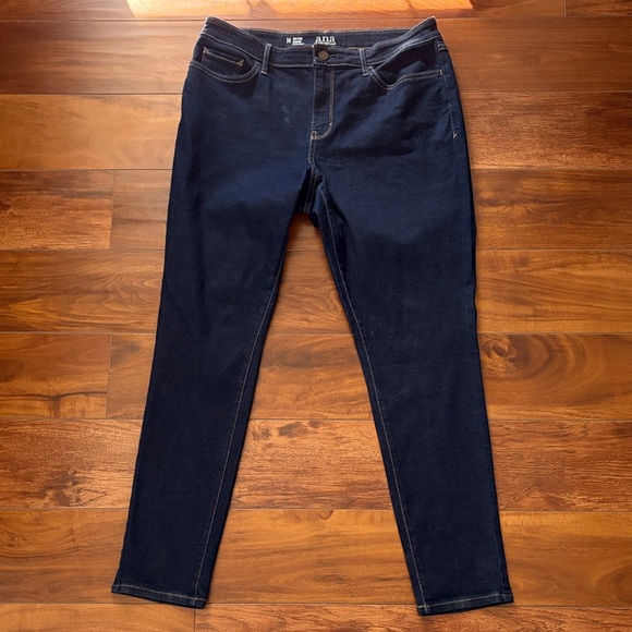 a.n.a Denim - a.n.a Midnight Blue Women's Mid-Rise Jeggings Size 14